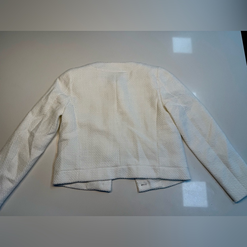 J.CREW *NWT* Tweed Lady Jacket White w/ Pearl Buttons Size XXS BW284 - Picture 10 of 14